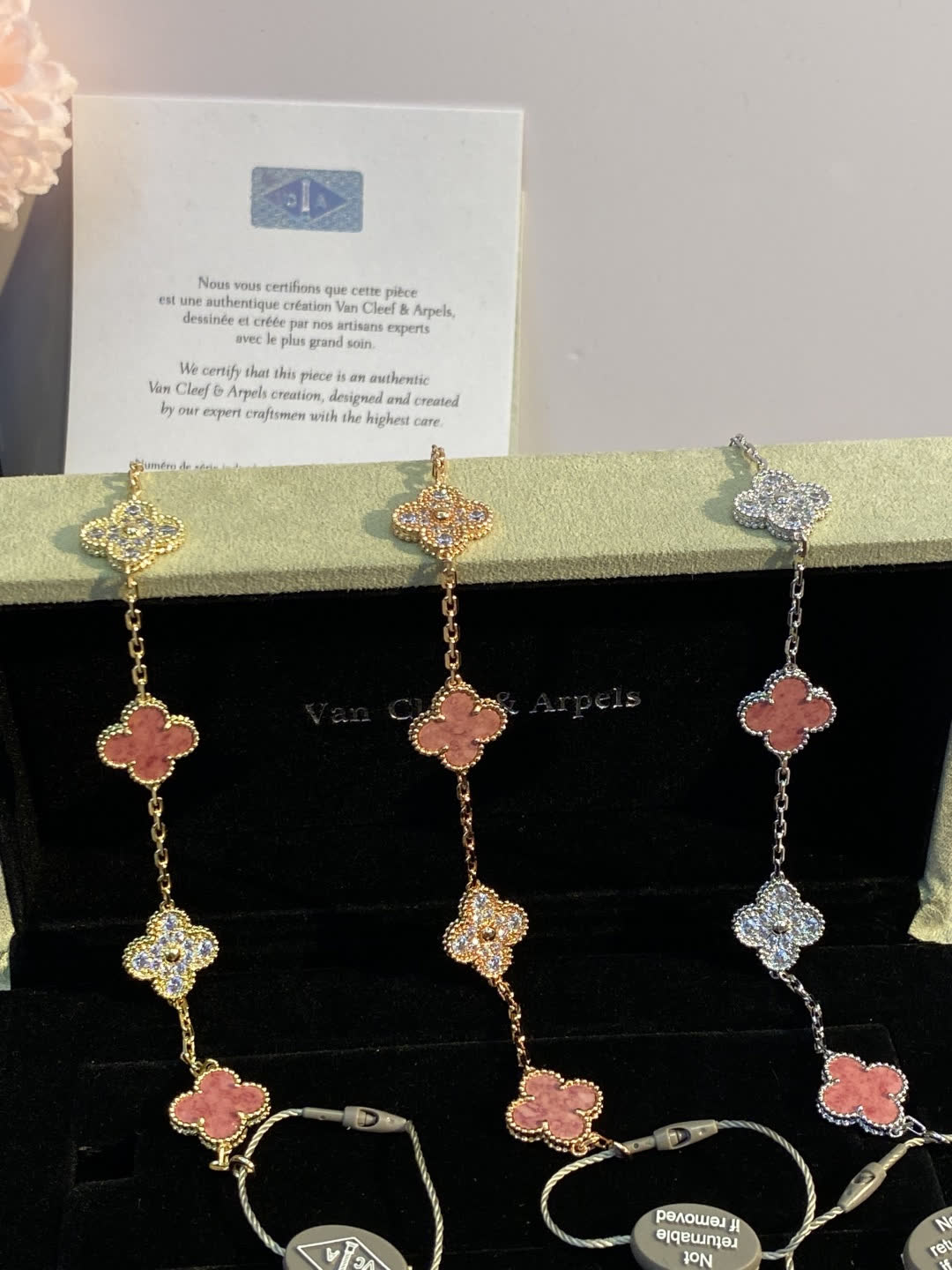 Van Cleef & Arpels Alhambra Pink Enamel Bracelet